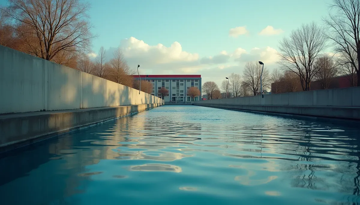 Vue en plong&eacute;e d'une station de lavage auto moderne &agrave; Strasbourg