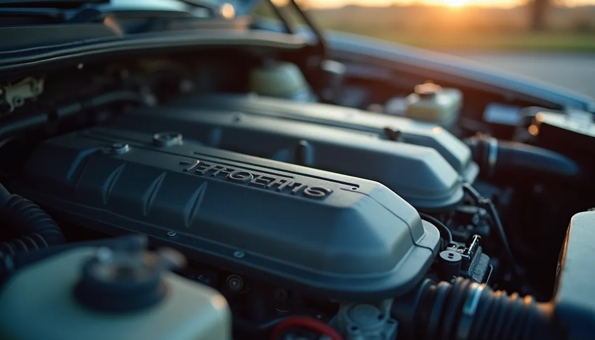 Vue rapproch&eacute;e d'un moteur de voiture propre apr&egrave;s d&eacute;calaminage
